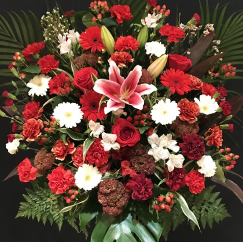 Red Bloom Stand Flower